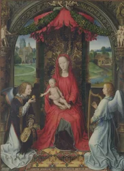Madonna col Bambino in trono con due angeli, 1490-91